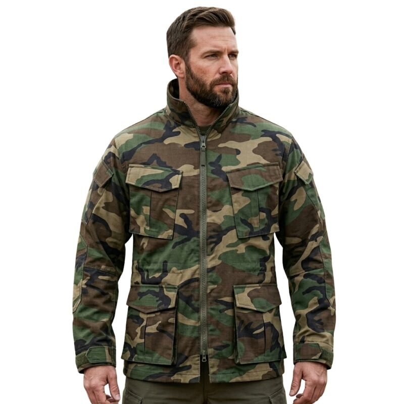 Camo Jacket For Men wearing