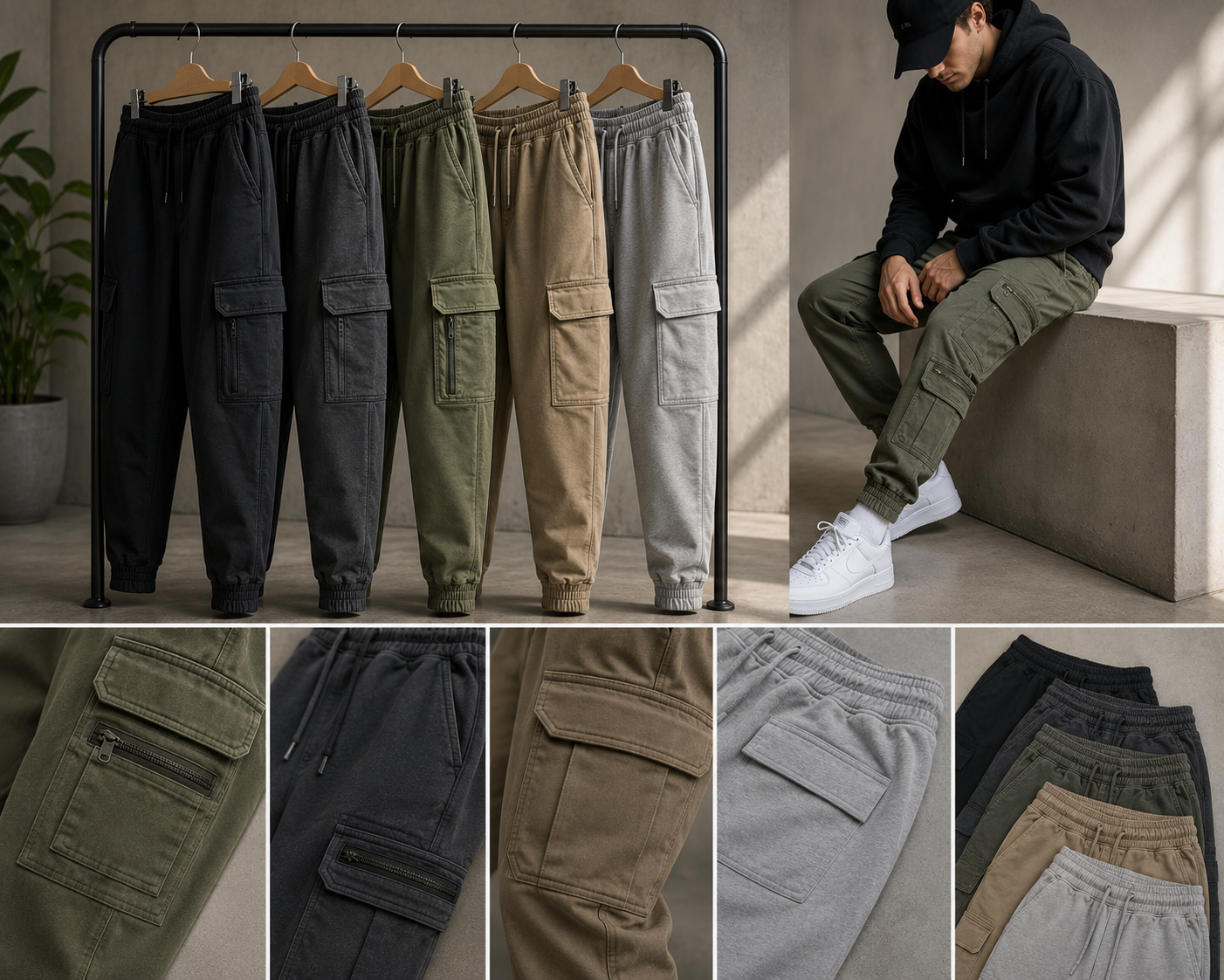 Cargo Joggers Manufacturer – Custom cargo joggers wholesale by Eco Jersey
