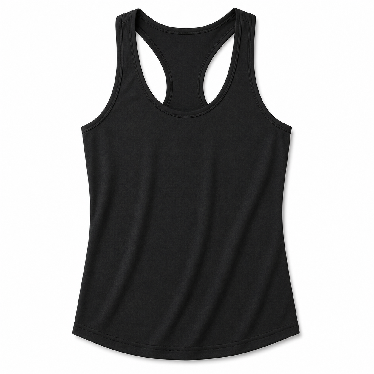 Classic racerback tank tops manufacturer showing women's athletic racerback tank top for fitness brands and sports apparel retailers