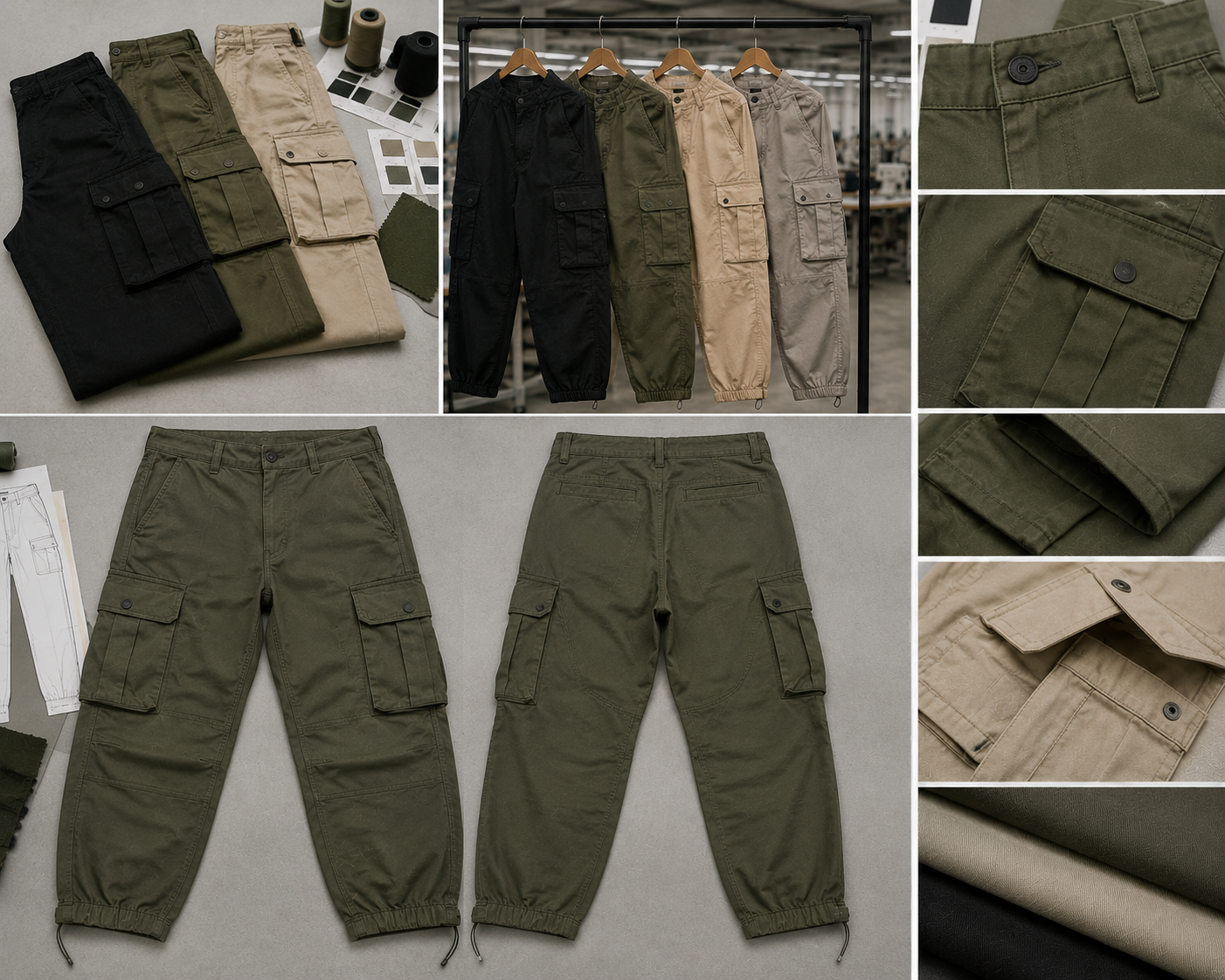 Classic Utility Cargo Pants Manufacturer – Custom classic utility cargo pants wholesale by Eco Jersey