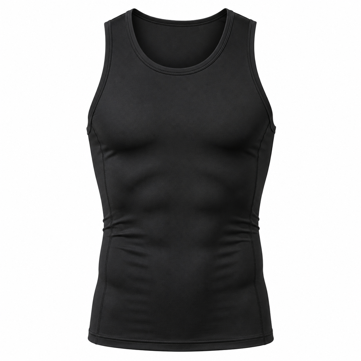 Custom compression tank tops manufacturer showing men's tight-fitting compression sleeveless top for athletic training, gym use, and sports performance brands