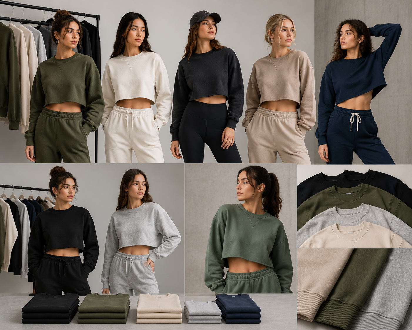 Cropped Sweatshirt Manufacturer – Custom cropped sweatshirts wholesale by Eco Jersey