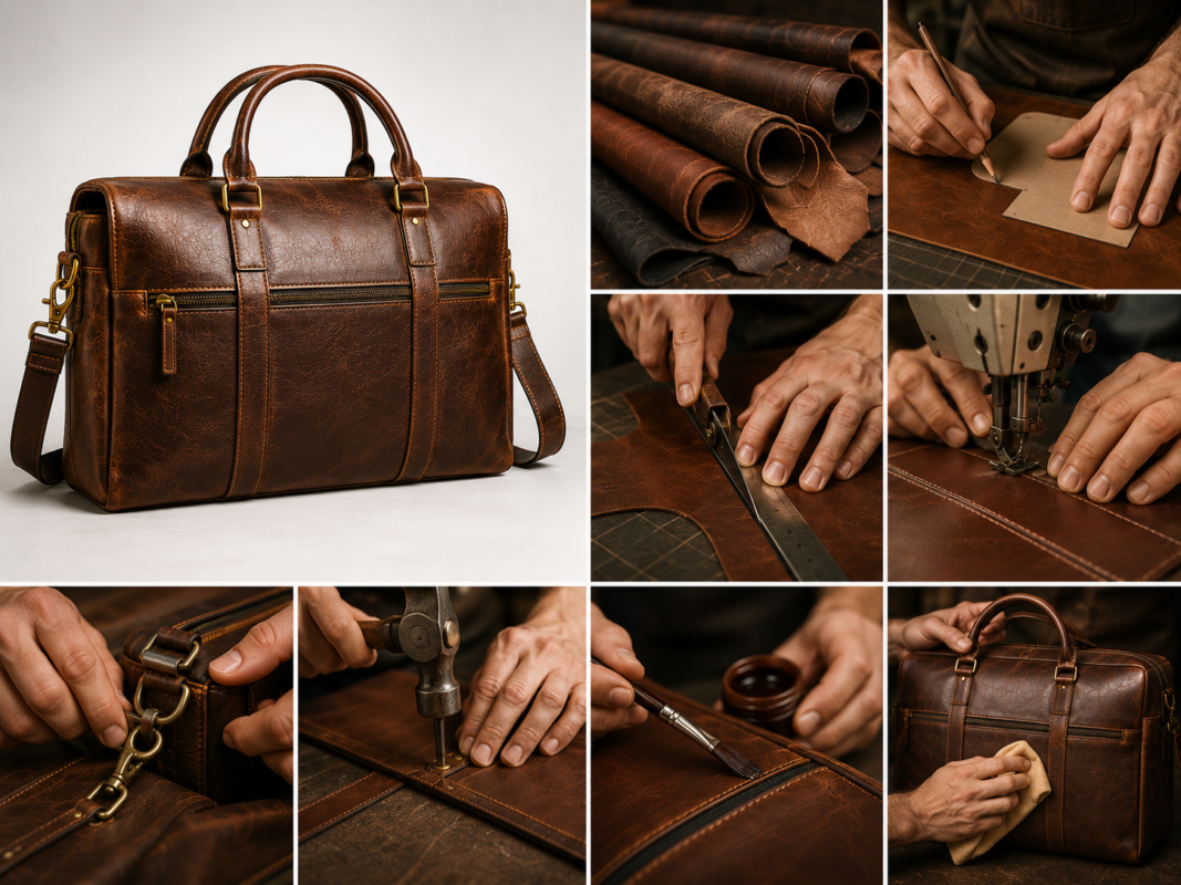 Custom Leather Bags Manufacturing Process – Premium leather bag production and wholesale by Eco Jersey