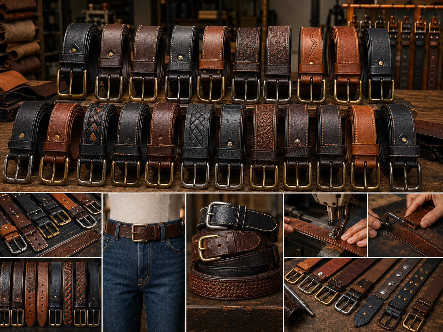 Custom Leather Belts We Manufacture – Premium custom leather belt styles by Eco Jersey