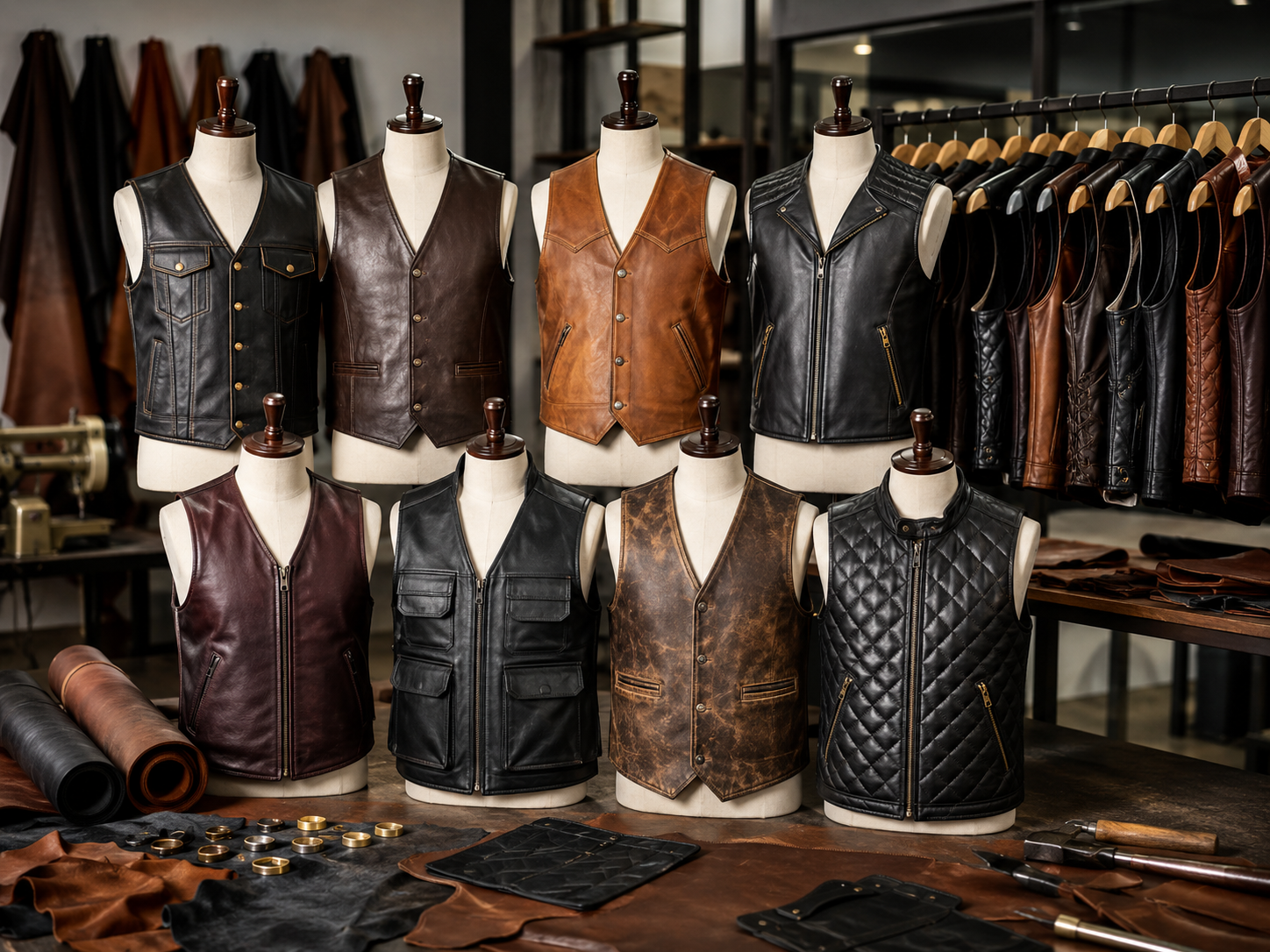Custom leather jackets manufacturing process showcasing Eco Jersey Limited's production capabilities