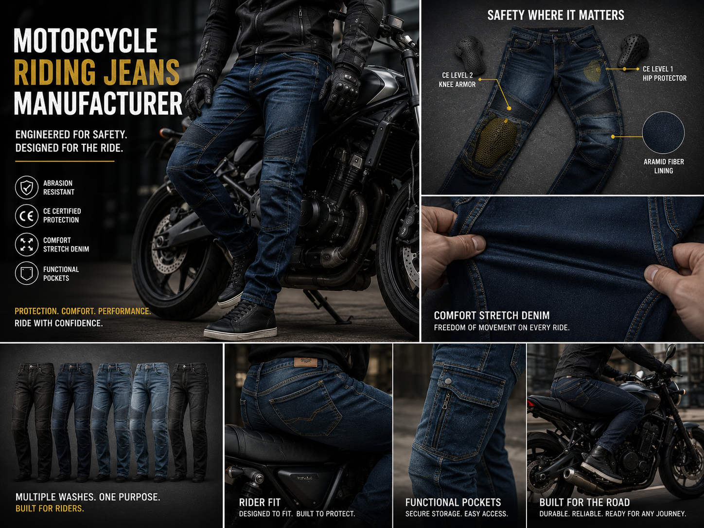 Motorcycle Suits — custom riding jeans manufacturer