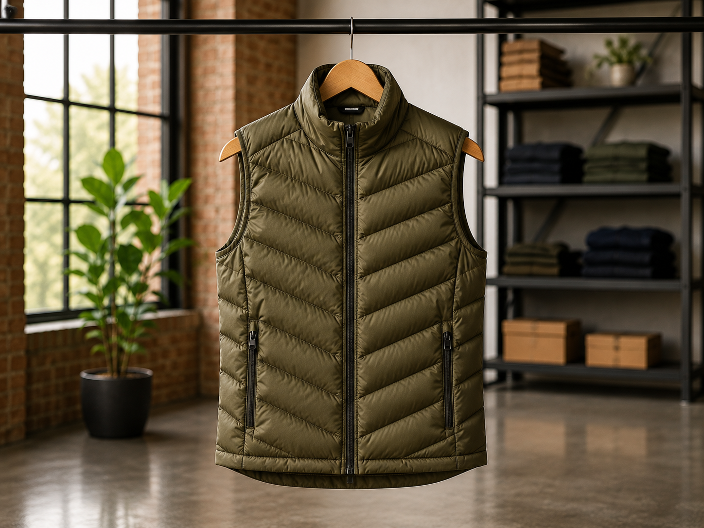 Down and synthetic insulated gilets for warmth layering during hiking, skiing, and cold weather outdoor activities