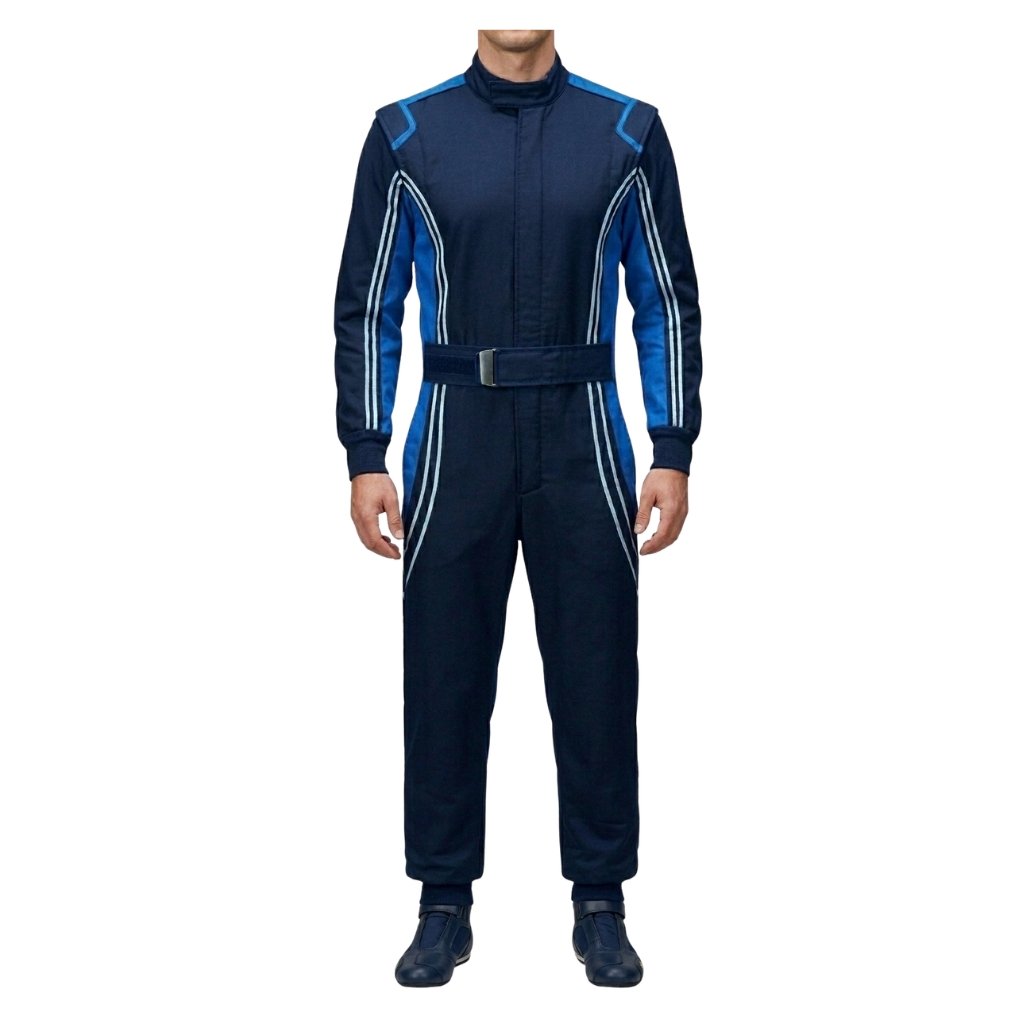 Model wearing F1 Fireproof Racing Suit