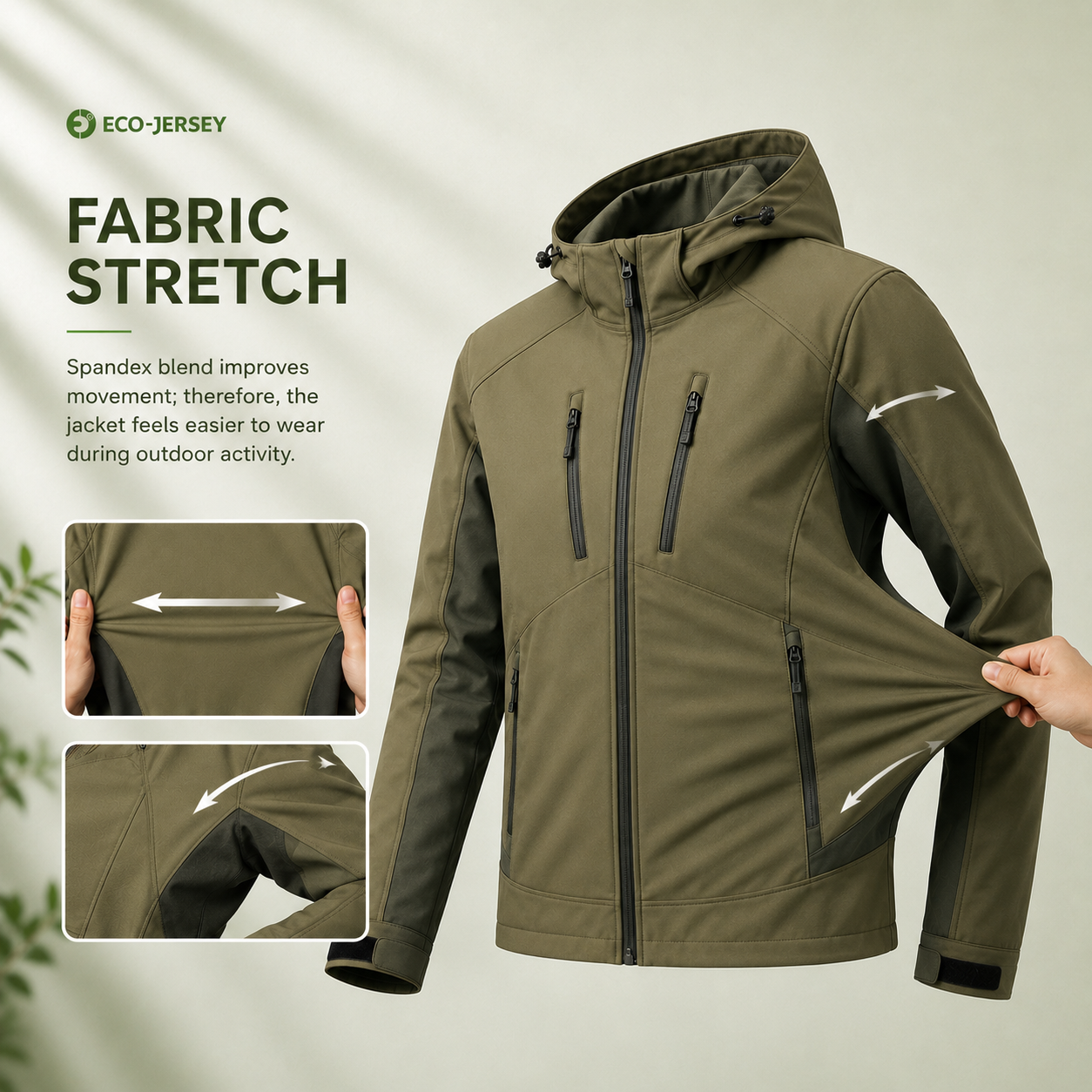 Fabric stretch quality of Hiking Jacket