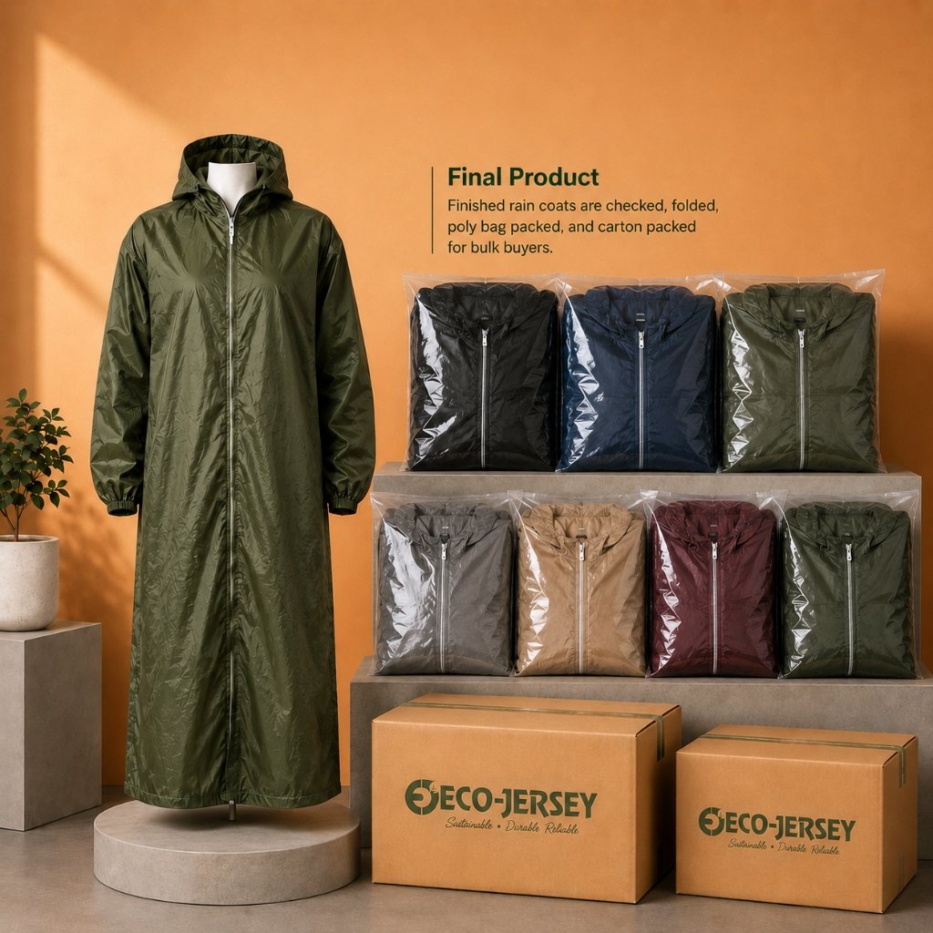 Long Rain Coat — finished product