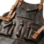 Full Grain Leather Aprons | Durable Work Apron with Canvas - Image 5