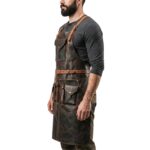 Full Grain Leather Aprons | Durable Work Apron with Canvas - Image 4