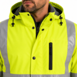 High Visible waterproof jacket-close up