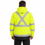 High Visible waterproof jacket-model back view