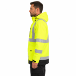 High Visible waterproof jacket-model side view