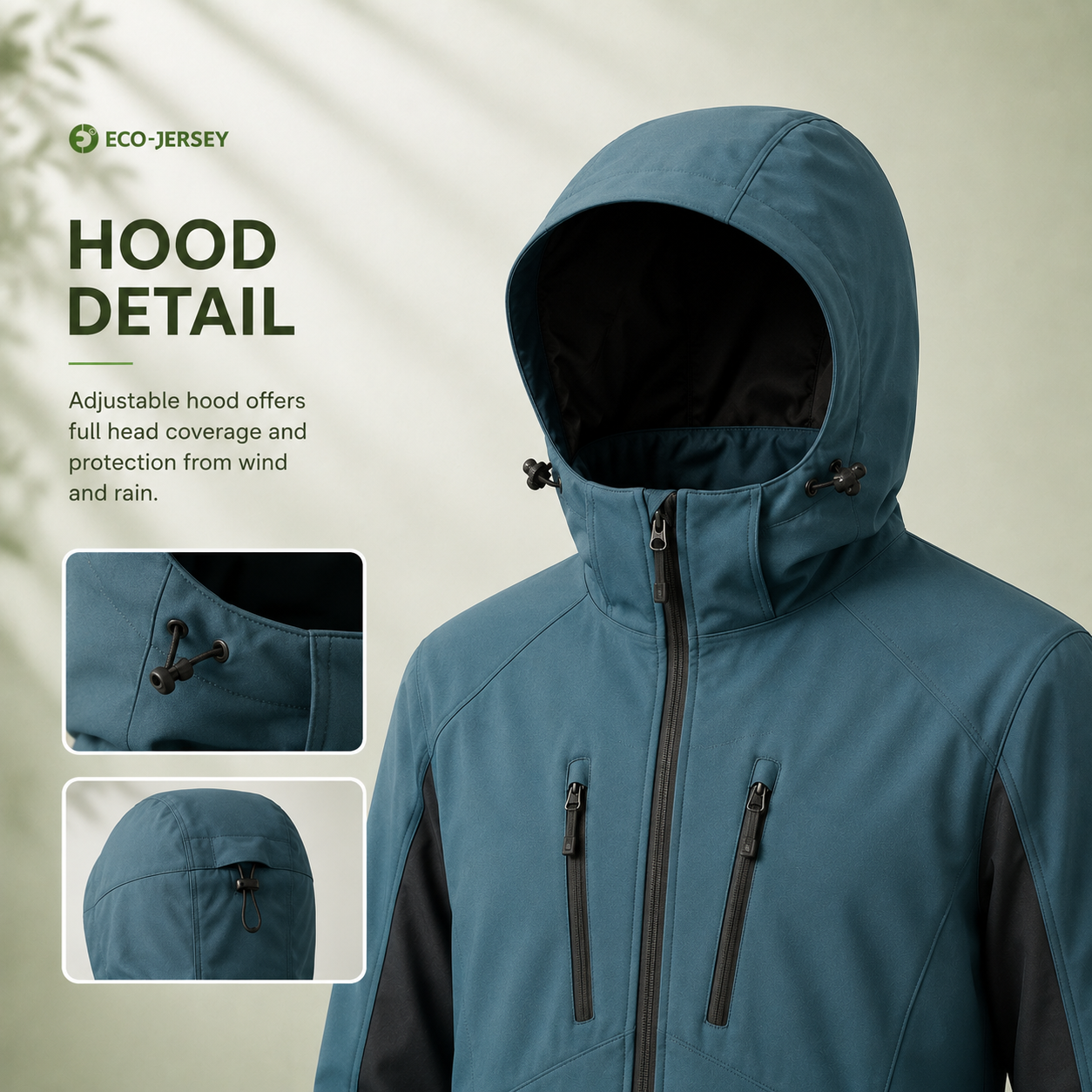 Hood detail on Hiking Jacket