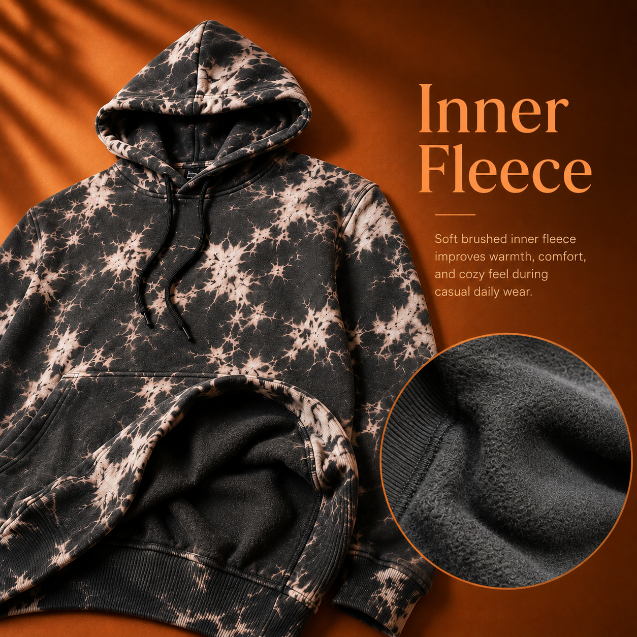 Inner fleece lining detail showing soft interior fabric