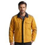 Model wearing Jackets for Construction Work