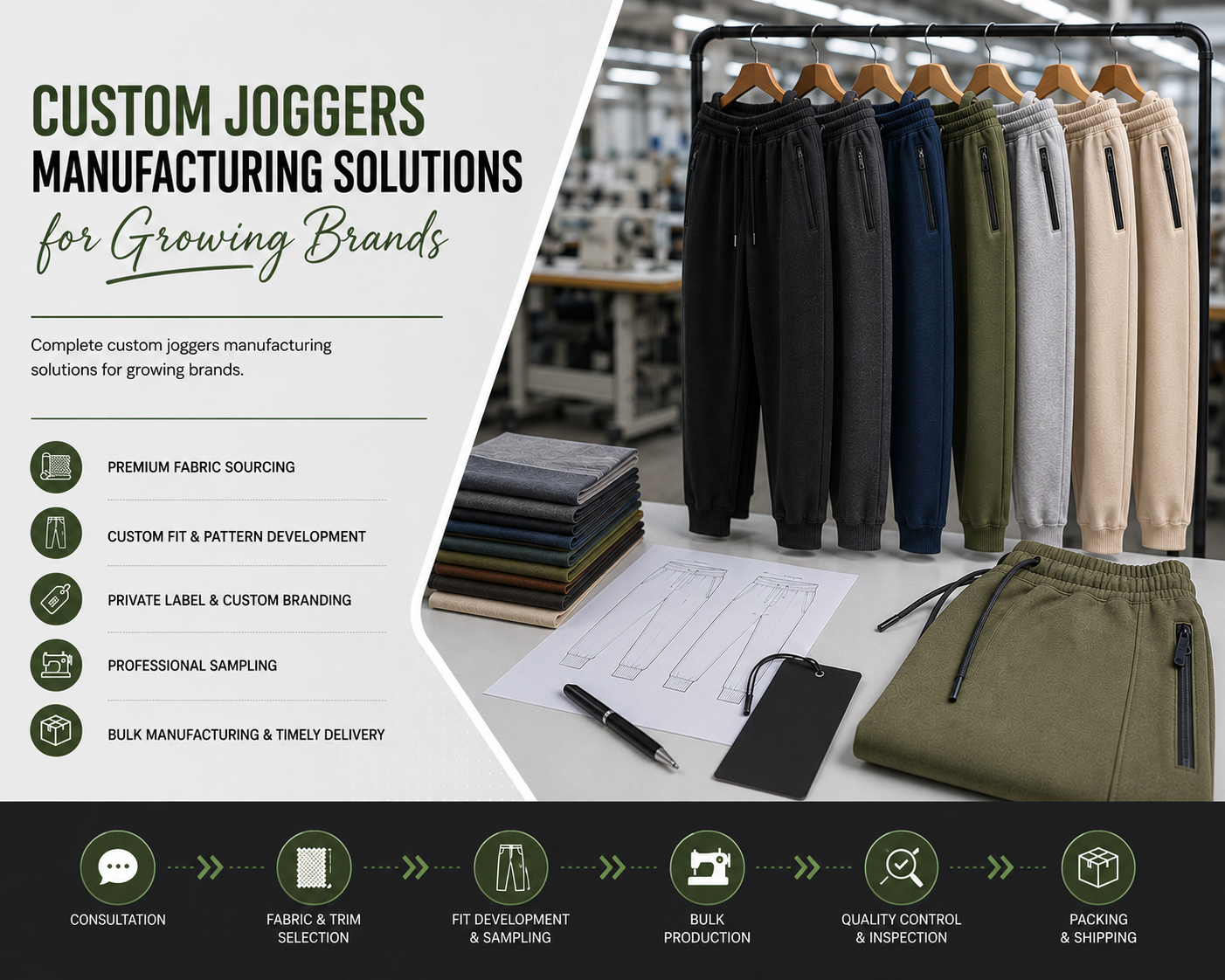 Jogger Manufacturing Solution – Custom wholesale jogger manufacturing by Eco Jersey