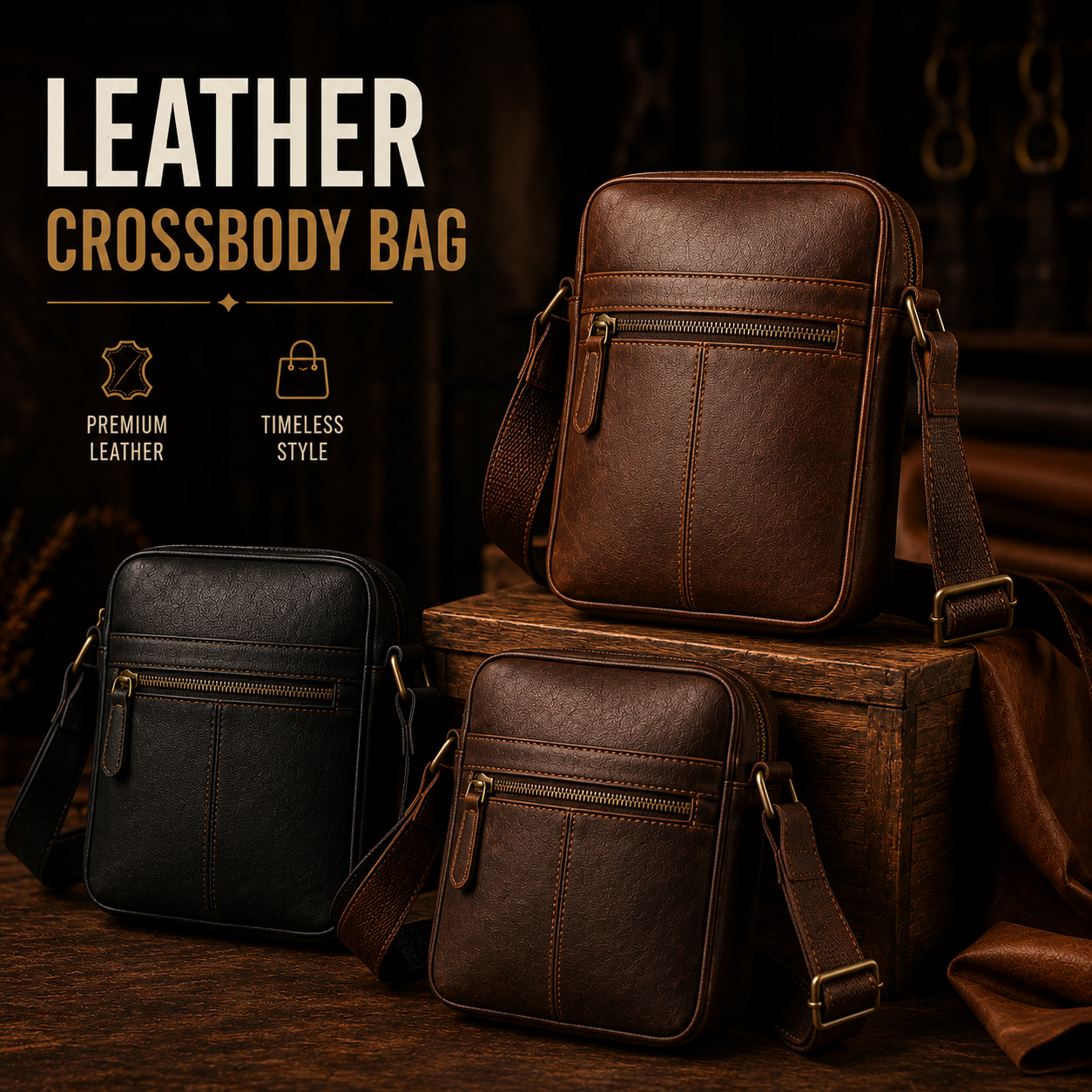Leather Crossbody Bag Manufacturer – Custom leather crossbody bags wholesale by Eco Jersey
