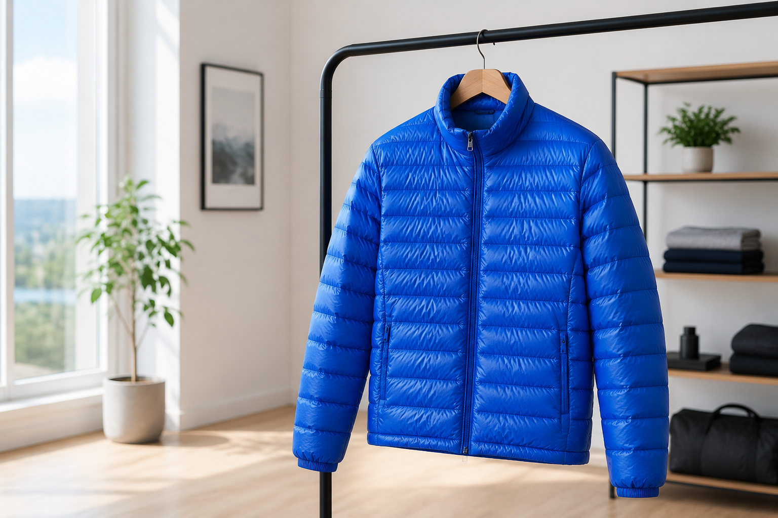 Lightweight packable puffer jackets that compress into a small bag for travel and outdoor adventure activities