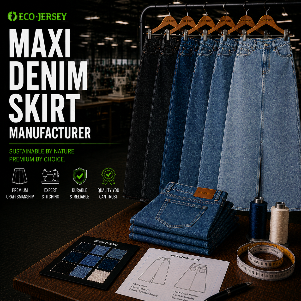 Maxi Denim Skirt