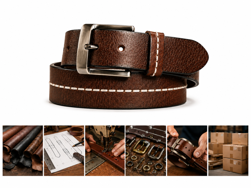 Our Leather Belts Manufacturing Capabilities – Custom leather belt production features by Eco Jersey