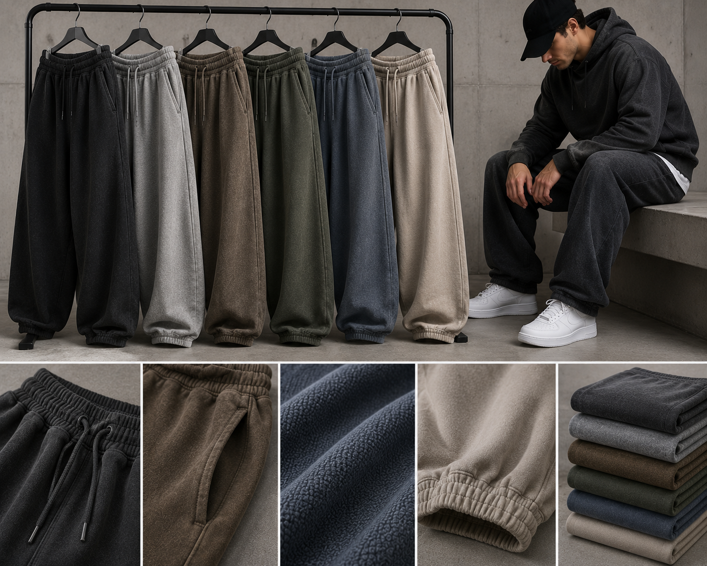 Oversized Joggers Manufacturer – Custom oversized joggers wholesale by Eco Jersey