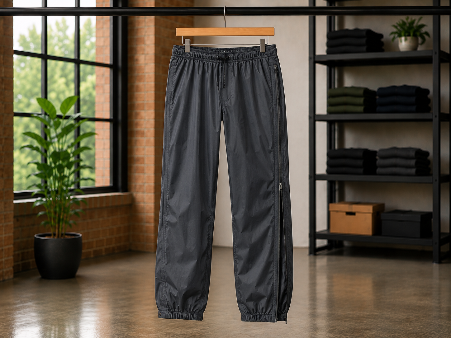 Waterproof rain trousers and overtrousers for wet weather protection during hiking, cycling, and outdoor activities