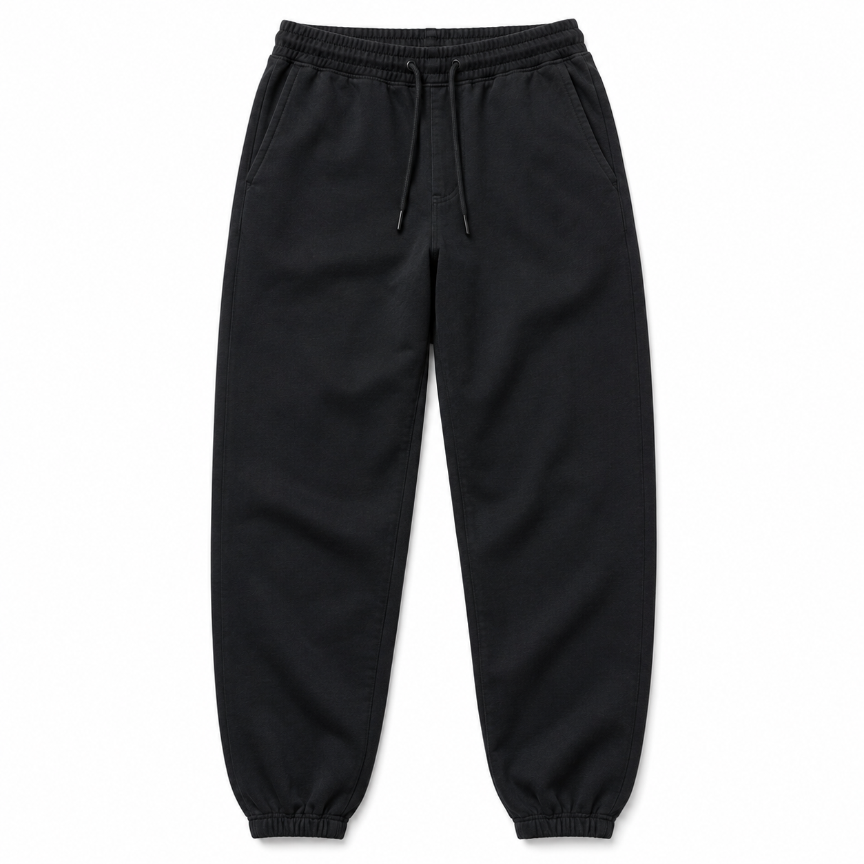 Black relaxed-fit jogger pants custom activewear manufactured by Eco Jersey