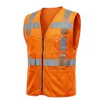 Safety Vest for Construction Wear in Orange