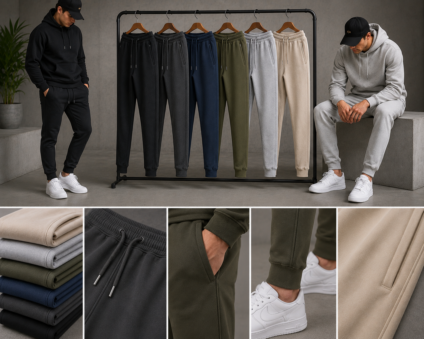 Slim Fit Joggers Manufacturer – Custom slim fit joggers wholesale by Eco Jersey