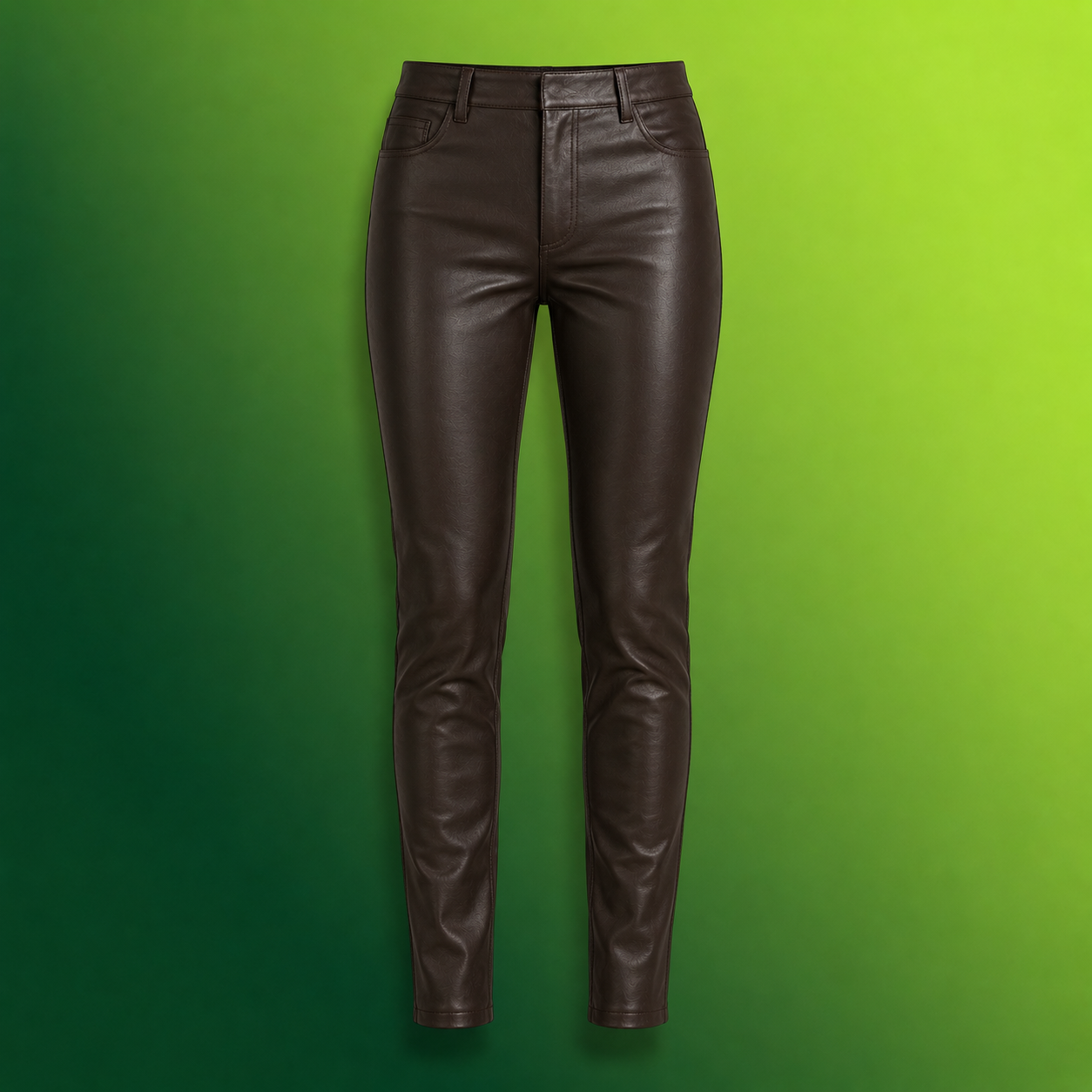 Slim-Fit Leather Trousers