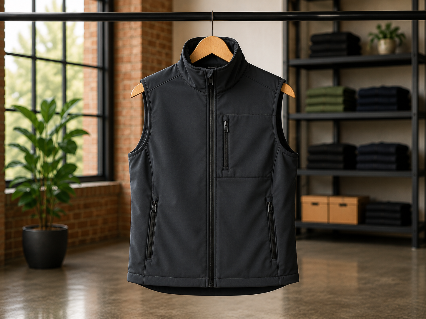 Softshell outdoor vests with wind resistance and stretch fabric for layering during hiking and outdoor sports