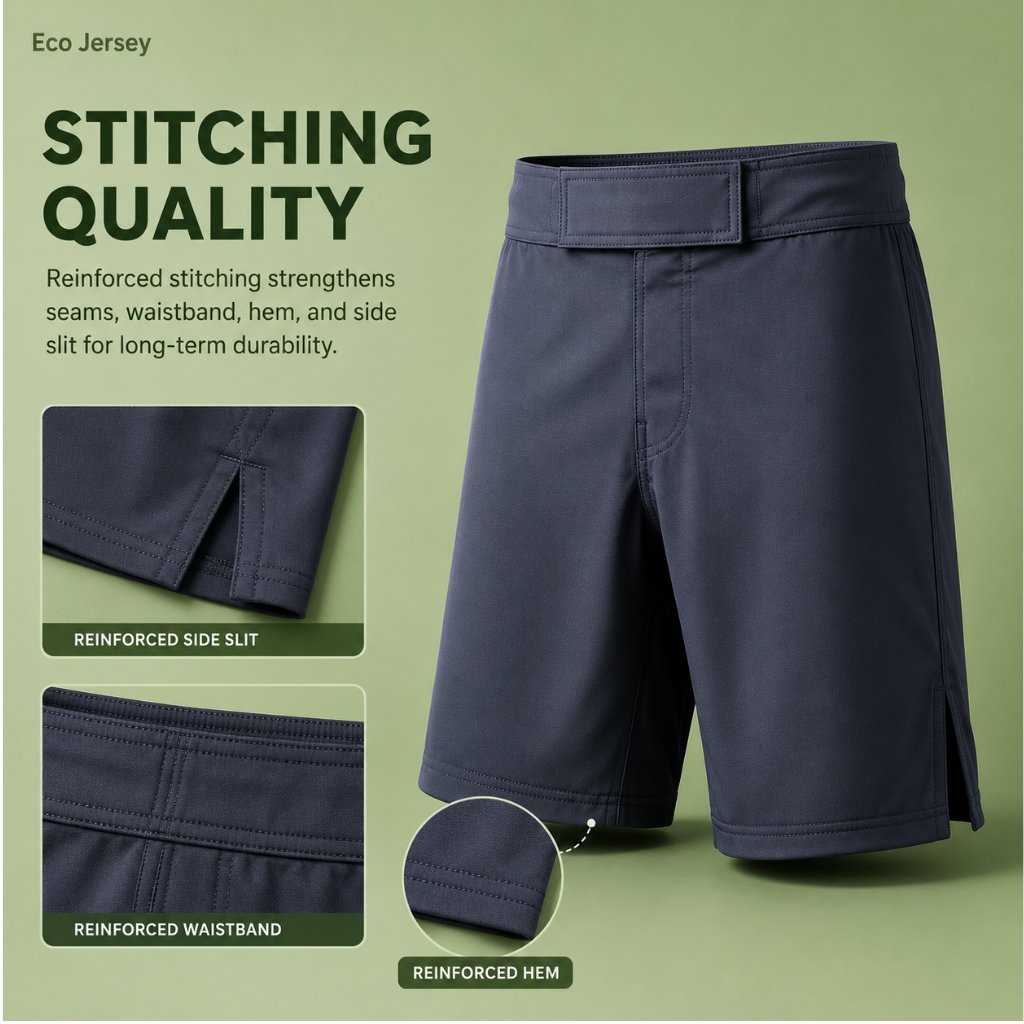 Stitching detail on Lightweight MMA Training Shorts