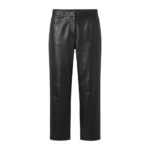 Straight Leather Pants | Stylish Stretch Faux Leather Bottoms