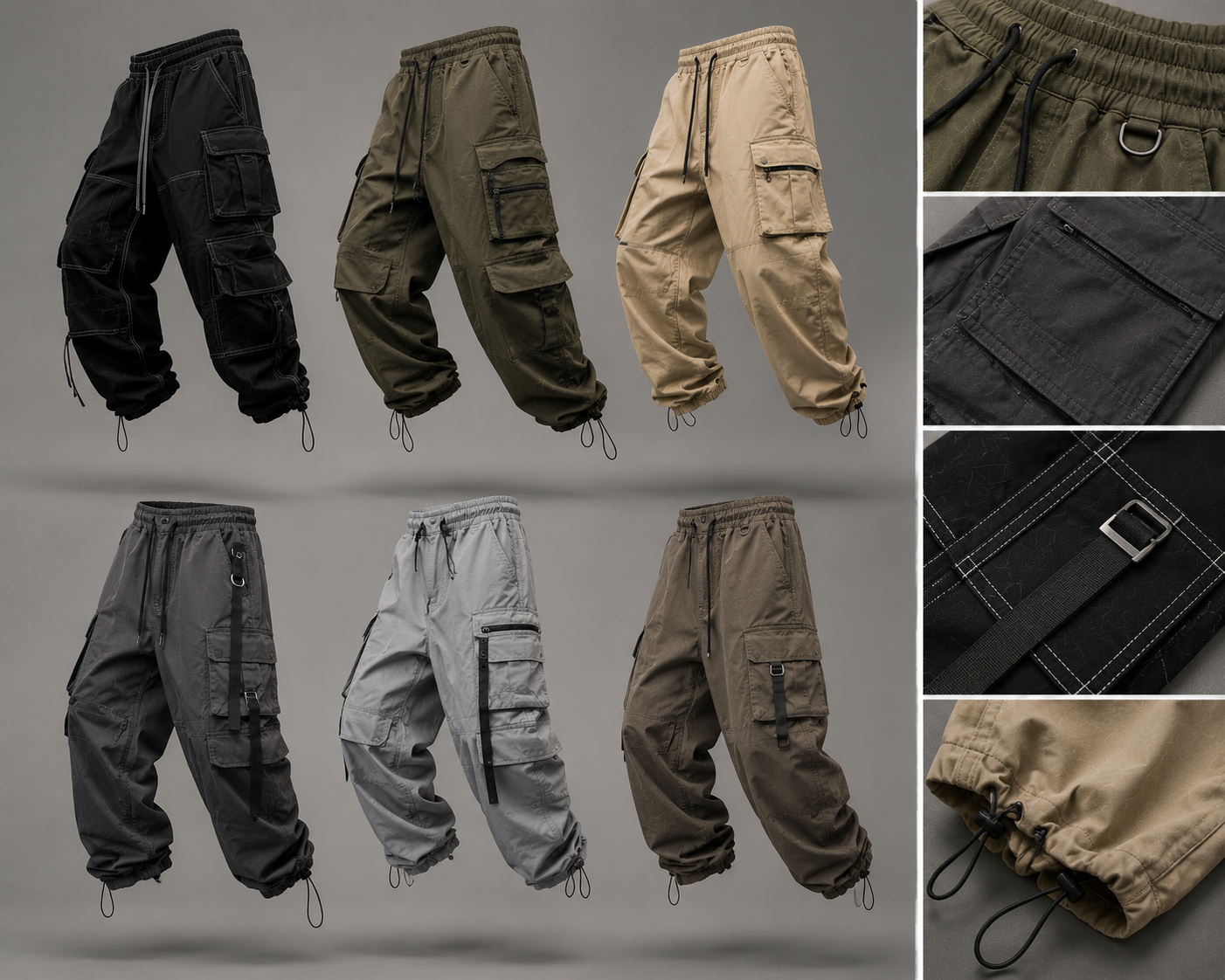 Streetwear Cargo Pants Manufacturer – Custom streetwear cargo pants wholesale by Eco Jersey