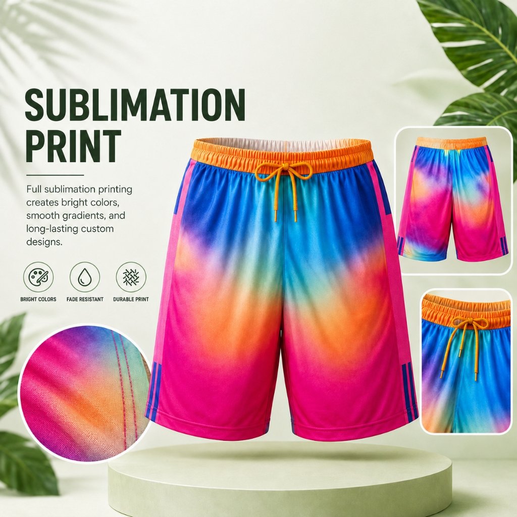 Sublimation print on Sublimation Shorts