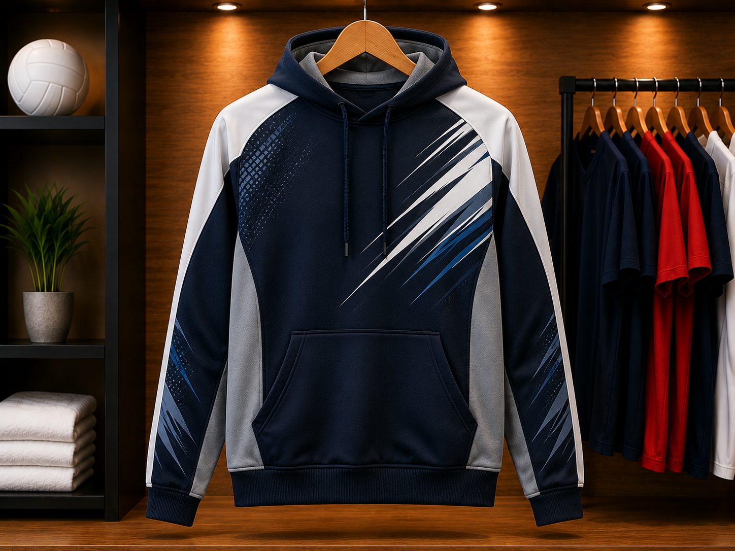 Hood detail on Volleyball