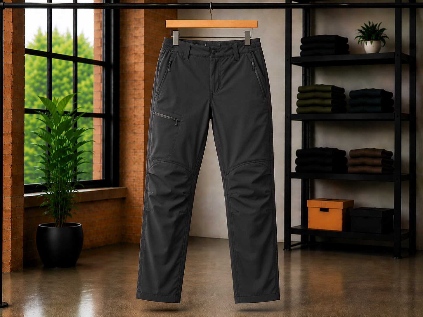 Waterproof hiking trousers with durable water-repellent finish for trekking and outdoor adventures in wet conditions