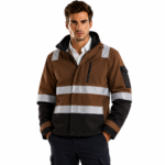 Waterproof workwear jackets-brown colored