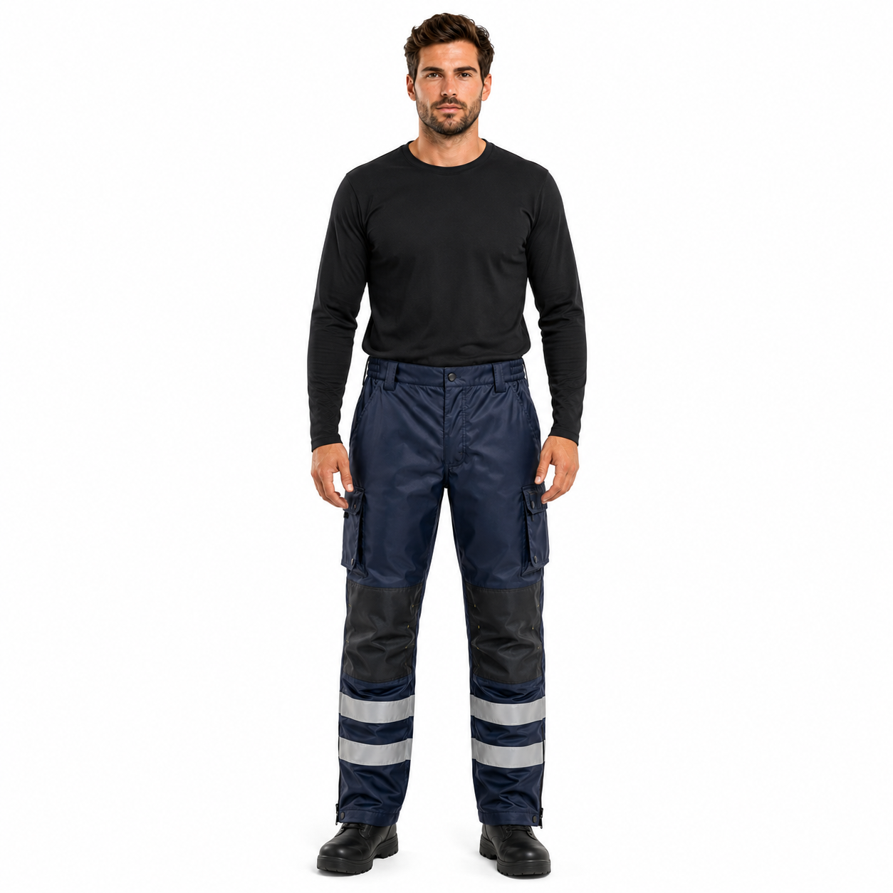 Waterproof workwear pants-model front view