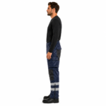 Waterproof workwear pants-model side view