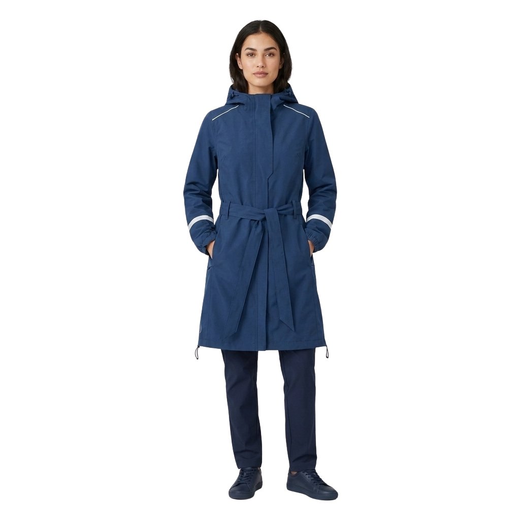 WeatherProof Rain Trench Coat wearing