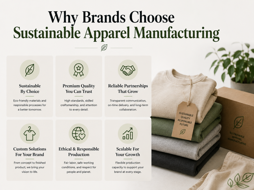 Why brands choose sustainable apparel manufacturing - Eco Jersey infographic showing eco certifications, environmental benefits, ethical practices, and brand advantages
