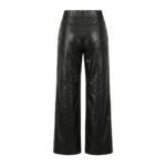Wide Leg Leather Pants | Stylish High Waist Faux Leather Bottoms - Image 3