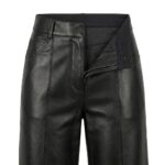 Wide Leg Leather Pants | Stylish High Waist Faux Leather Bottoms - Image 5