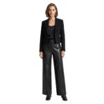 Wide Leg Leather Pants | Stylish High Waist Faux Leather Bottoms - Image 2