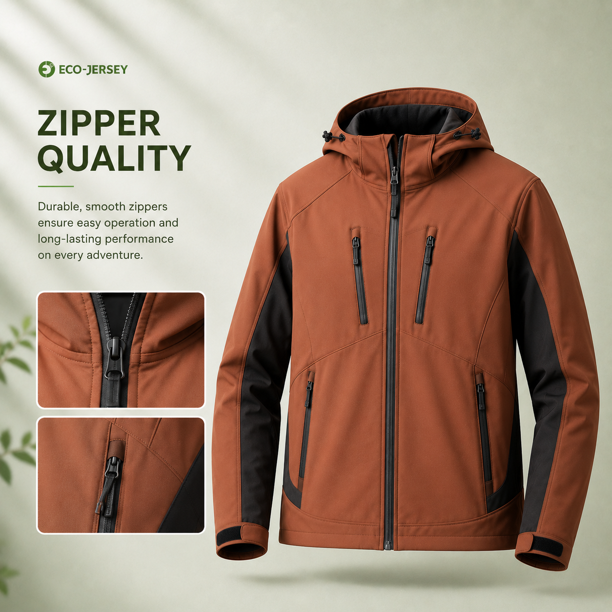 Zipper detail on Hiking Jacket