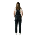 Black Denim Overalls | Comfortable Versatile Barrel Leg Bib Pants - Image 2